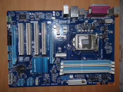 Лот: 5395236. Фото: 1. GA-P75-D3 LGA1155 B75 2xPCI-E... Материнские платы