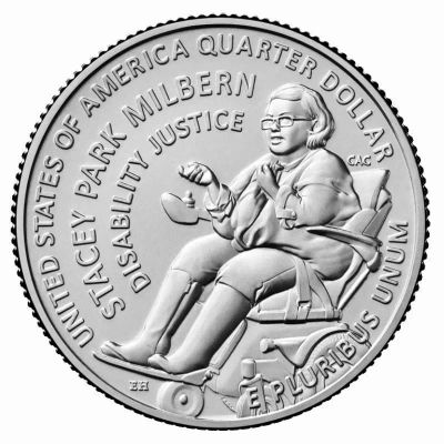 Лот: 25730091. Фото: 1. США 25 центов 2025 года. Стейси... Америка
