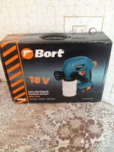 Лот: 11720022. Фото: 1. Аккумуляторный краскопульт BORT... Электроинструмент