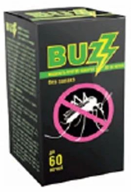 Лот: 6270176. Фото: 1. Жидкость от комаров BUZZ 60 НОЧЕЙ... Средства от насекомых и грызунов