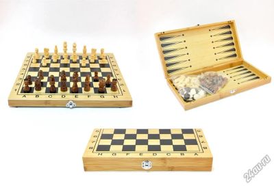 Лот: 5403427. Фото: 1. шахмат 3 в 1 + нарды шашки . Шахматы, шашки, нарды