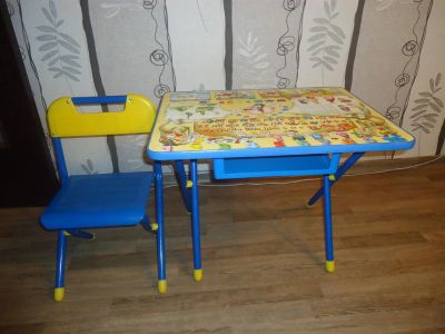 Лот: 3509514. Фото: 1. Стол со стульчиком детские. Столики, стулья, парты