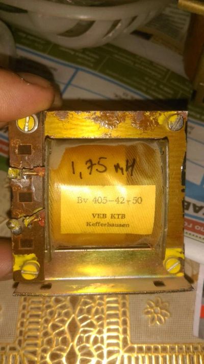 Лот: 10390148. Фото: 1. Дроссель 1.75 мкГн ток ампер 5-7. Трансформаторы, катушки