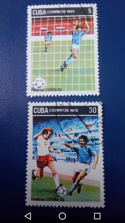Лот: 20590177. Фото: 1. Куба 1982г. Спорт футбол. Марки