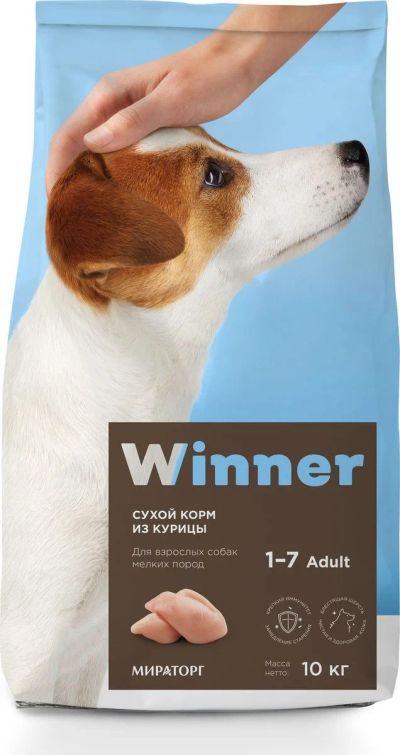 Лот: 16212539. Фото: 1. (Виннер) Курица 10кг сухой корм... Корма