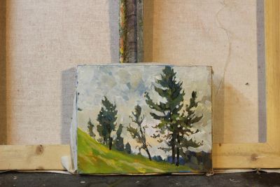Лот: 4738462. Фото: 1. Картина маслом 25х20 см, художник... Картины, рисунки