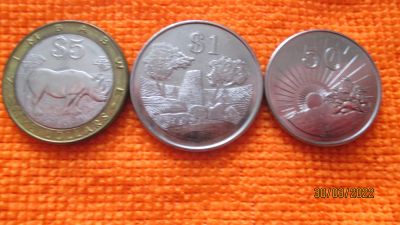 Лот: 18845550. Фото: 1. 3 монеты Зимбабве. Африка