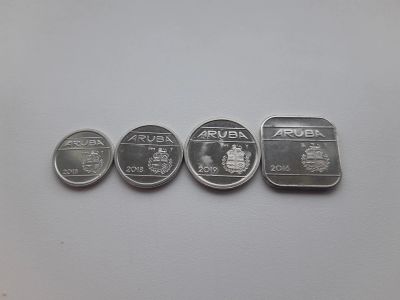 Лот: 18164333. Фото: 1. Аруба набор из 4х монет 2016-2019... Наборы монет