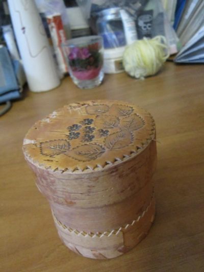 Лот: 16982284. Фото: 1. береста ( есть дефект). Плетение из лозы, лыка, бересты