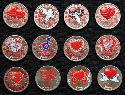 Лот: 7596473. Фото: 1. Набор "Love" 12 монет. Россия после 1991 года