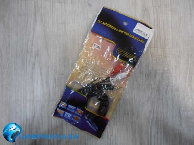 Лот: 20553803. Фото: 1. Кабель 3,5 Jack (M) - RCА*2 (M... Шнуры, кабели, разъёмы