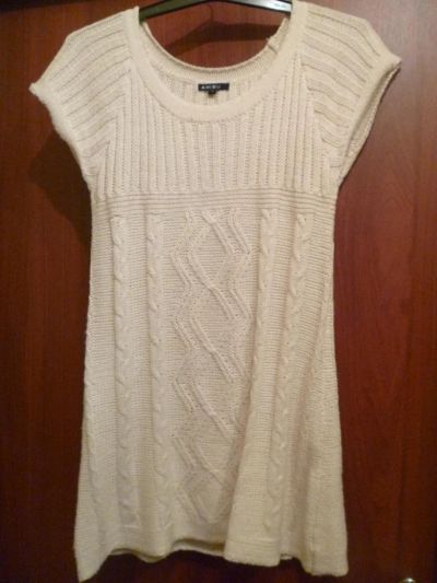 Лот: 4108951. Фото: 1. Платье-туника Amisu (молочный... Свитеры, толстовки, худи