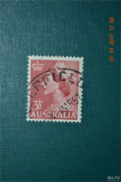 Лот: 9053966. Фото: 1. Марка Австралии 1956г. Королева... Марки