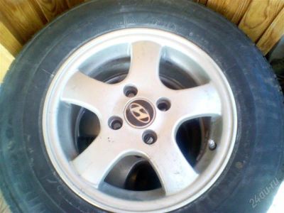Лот: 831494. Фото: 1. резина Bridgestone,литье Hyundai. Шины на дисках