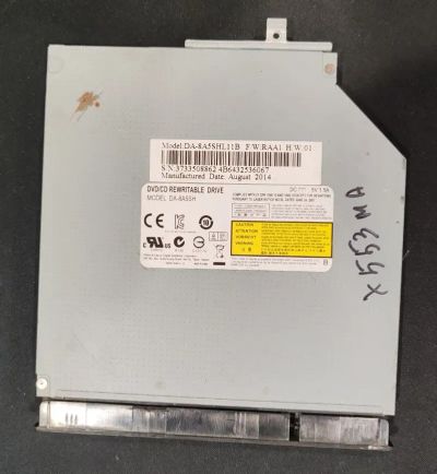 Лот: 25856693. Фото: 1. Привод DVD SATA 9мм DA-8A5sh ноутбука... Запчасти для ноутбуков