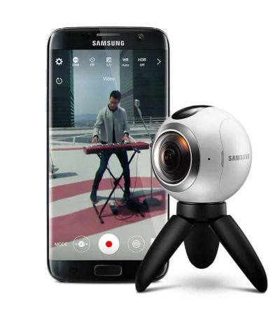 Лот: 10415751. Фото: 1. Samsung Gear 360 панорамная камера... Экшн камеры