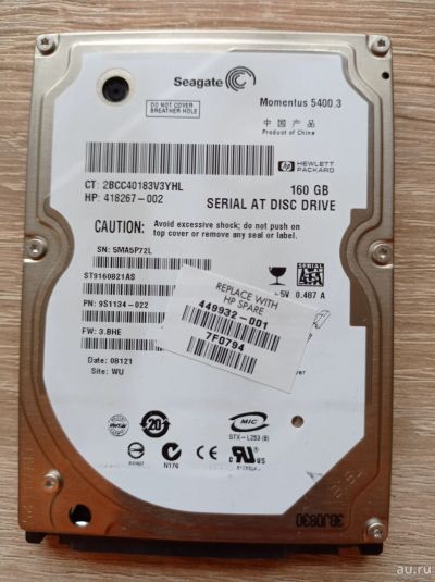 Лот: 17915754. Фото: 1. Hdd sata 160gb. Жёсткие диски (HDD)
