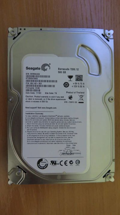 Лот: 19588611. Фото: 1. Жесткий диск Seagate ST3500418AS... Жёсткие диски (HDD)
