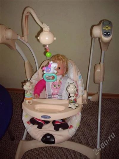 Лот: 1873617. Фото: 1. Качеля эл. Graco Silhouette Swing. Ходунки, прыгунки, качели