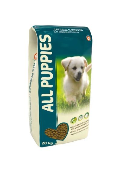 Лот: 7075306. Фото: 1. Корм ALL Puppies для щенков всех... Корма