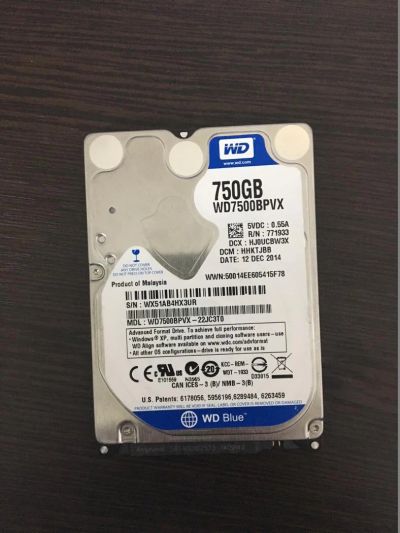 Лот: 11170257. Фото: 1. Винчестер WD750BPVX. Жёсткие диски (HDD)