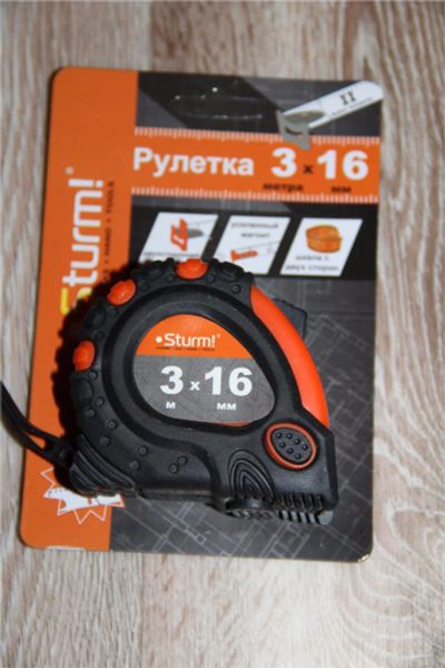 Лот: 8626189. Фото: 1. Рулетка Sturm 3 метра. Ручной инструмент