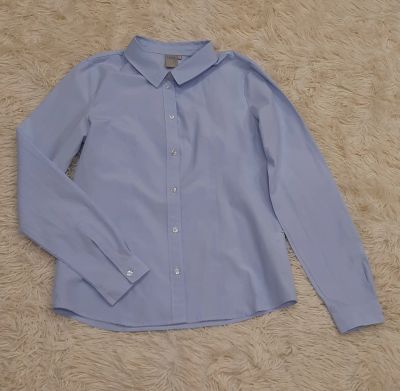 Лот: 19617926. Фото: 1. Блузка-рубашка школьная, рост... Рубашки, блузки, водолазки