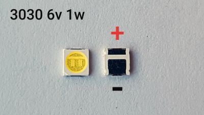 Лот: 17354093. Фото: 1. Светодиод Led smd 3030 6v 1w 150-187LM... Запчасти для телевизоров, видеотехники, аудиотехники