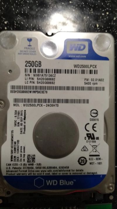 Лот: 14369446. Фото: 1. HDD WD2500LPCX. Жёсткие диски (HDD)