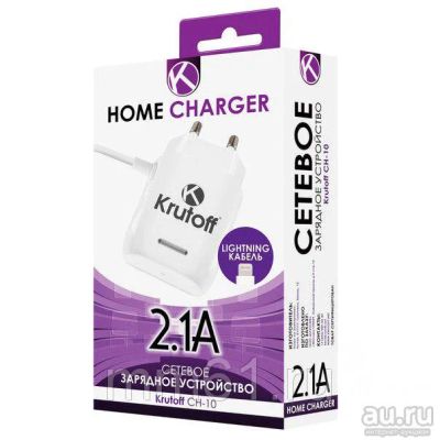 Лот: 13771662. Фото: 1. Зарядное устройство USB Krutoff... Зарядные устройства, блоки питания, адаптеры сетевые для смартфонов
