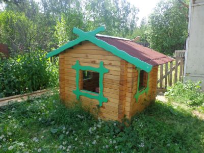 Лот: 4334558. Фото: 1. детский деревянный уличный домик. Мебель для детских садов