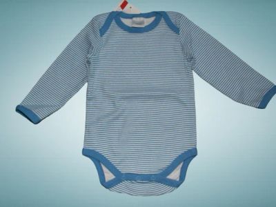 Лот: 16386714. Фото: 1. Боди в голубую полоску, Cherubino... Рубашки, блузки, водолазки