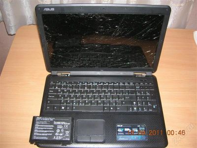 Лот: 1200235. Фото: 1. Ноутбук ASUS K50C (разбитый). Ноутбуки