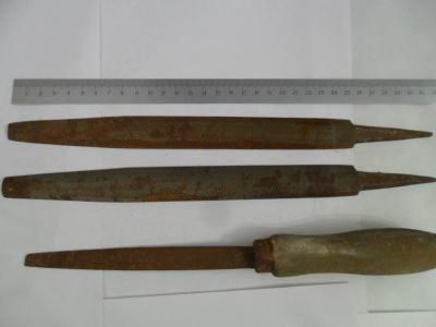 Лот: 10779392. Фото: 1. Напильники полукруглые 2 шт. советские... Ручной инструмент