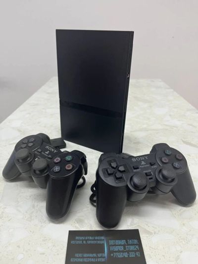 Лот: 18671894. Фото: 1. Sony Playstation 2 + 128gb Много... Игровые приставки, консоли