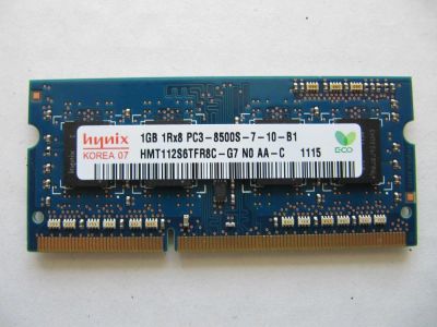 Лот: 7433304. Фото: 1. Hynix 1GB 1Rx8 PC3-8500S-7-10-b1... Оперативная память