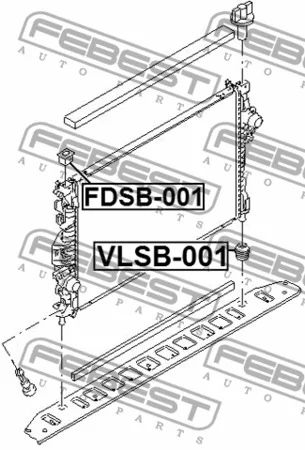 Лот: 18621483. Фото: 1. Втулка крепления радиатора VLSB-001... Кузов