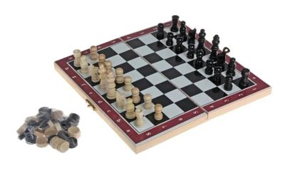 Лот: 11417536. Фото: 1. Игра настольная 3 в 1: нарды... Шахматы, шашки, нарды