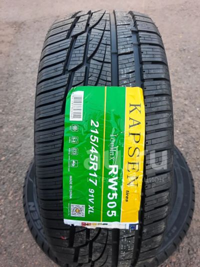 Лот: 23609063. Фото: 1. Зимняя резина 215/45 R-17 "Kapsen... Шины