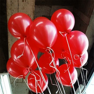 Лот: 9101120. Фото: 1. Шарики с гелием 10"(25см). Красные. Воздушные шары
