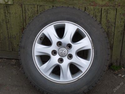Лот: 56136. Фото: 1. Диски R15 Toyota (комплект), дырки... Шины