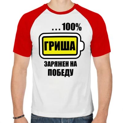 Лот: 5291628. Фото: 1. Мужская футболка реглан "Гриша... Футболки, поло