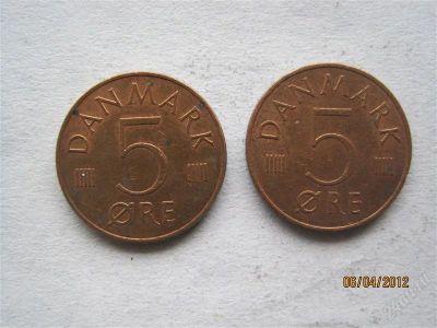 Лот: 1714224. Фото: 1. vz Дания 5 эре 1978 и 1983. Европа