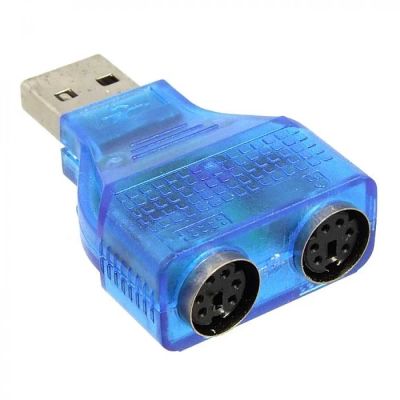 Лот: 20595592. Фото: 1. USB to 2x PS/2 (mini DIN6) адаптер... Клавиатуры и мыши