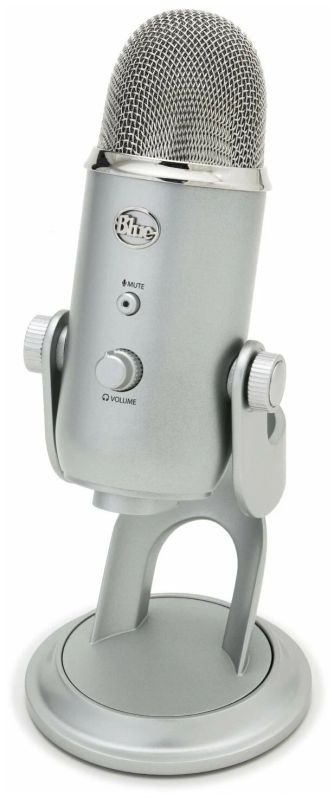 Лот: 17826979. Фото: 1. Микрофон Blue Yeti Silver. Микрофоны