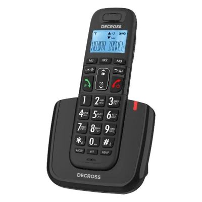 Лот: 24455682. Фото: 1. DECT-телефон DECROSS DC1013 Black. DECT и радиотелефоны
