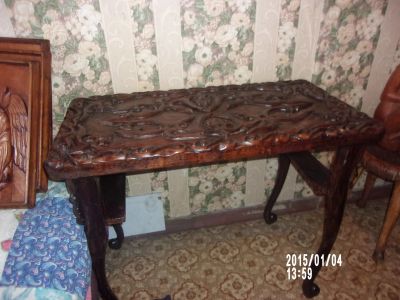 Лот: 12670791. Фото: 1. столик журнальный резной из кедры. Журнальные столики