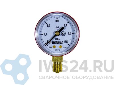 Лот: 17429068. Фото: 1. Манометр Redius 0,6 МПа. Редукторы, вентили, манометры