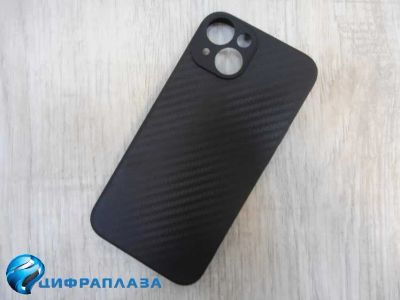 Лот: 20679489. Фото: 1. Чехол силиконовый iPhone 14 карбон... Чехлы, бамперы