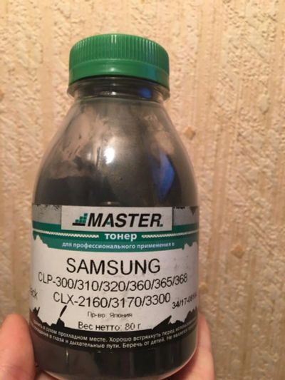 Лот: 12236214. Фото: 1. Тонер Samsung CLP-300 Black. Картриджи, расходные материалы